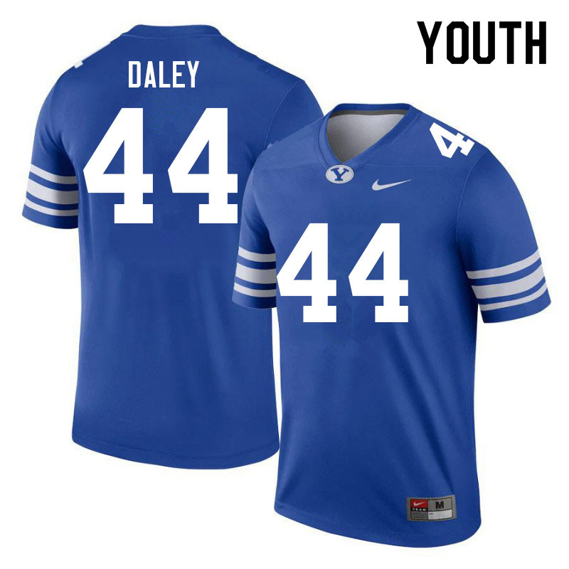Youth #44 Michael Daley BYU Cougars College Football Jerseys Sale-Royal - Click Image to Close